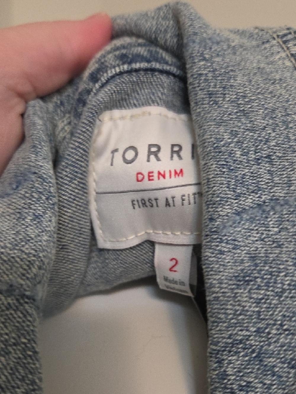torrid Light Wash Denim Vest - Picture 2 of 2